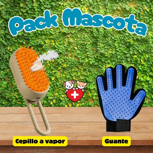 Cepillo y guante para mascotas